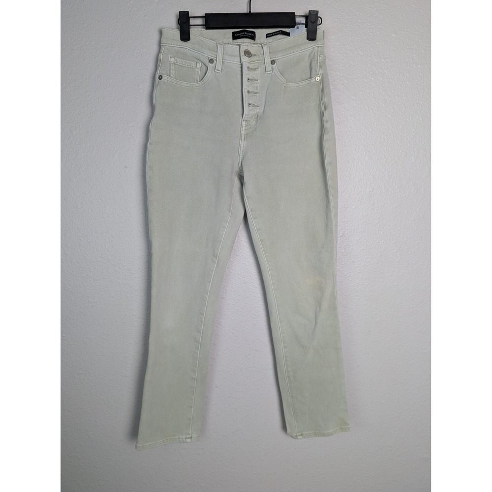 Banana Republic Jeans Womens 26 Green High Rise Slim Skinny Stretch Denim 28